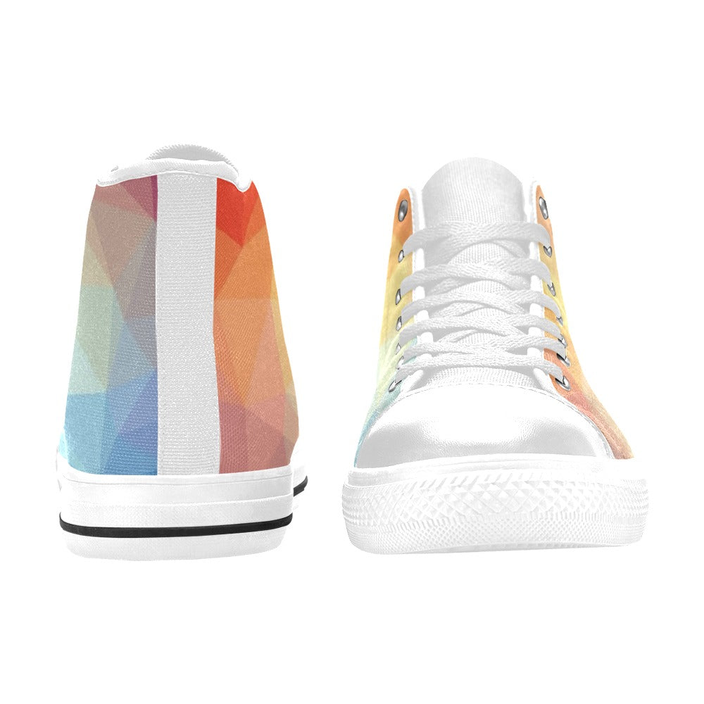 Men's RGB Prism Abstract High Top Shoes
