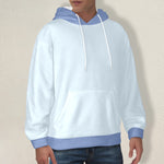Men's Alice Blue & Wild Blue Yonder Solid Flannel Hoodie