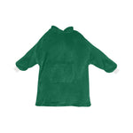 Women's Bottle Green Solid Blanket Hoodie