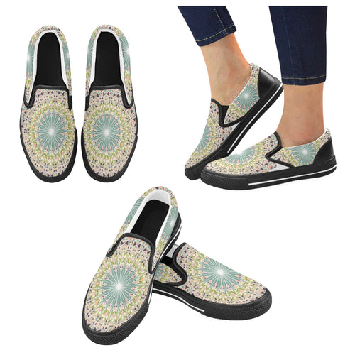 Men's Ethereal Bloom Abstract Slip-on Shoes
