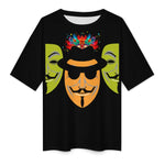 Men's Urban Art Mask Streetwear Oversized T-shirt