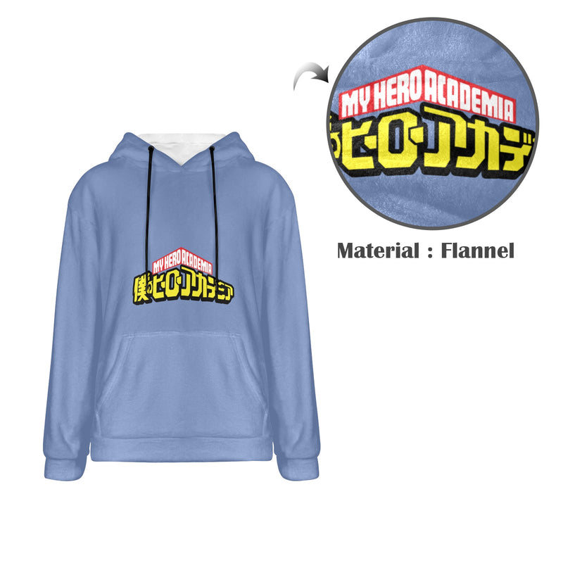 Men's My Hero Academia Logo Anime Flannel Hoodie