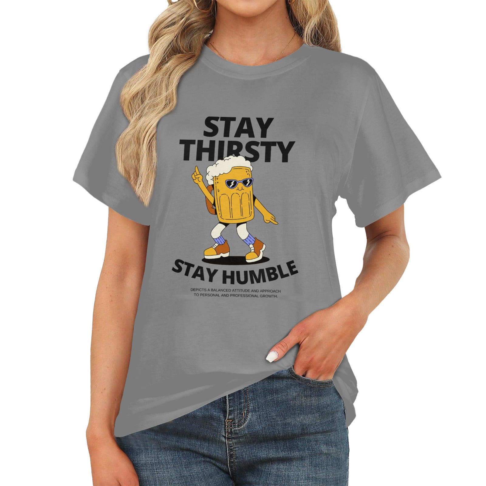 Women's Stay Thirsty Abstract Classic Fit T-shirt