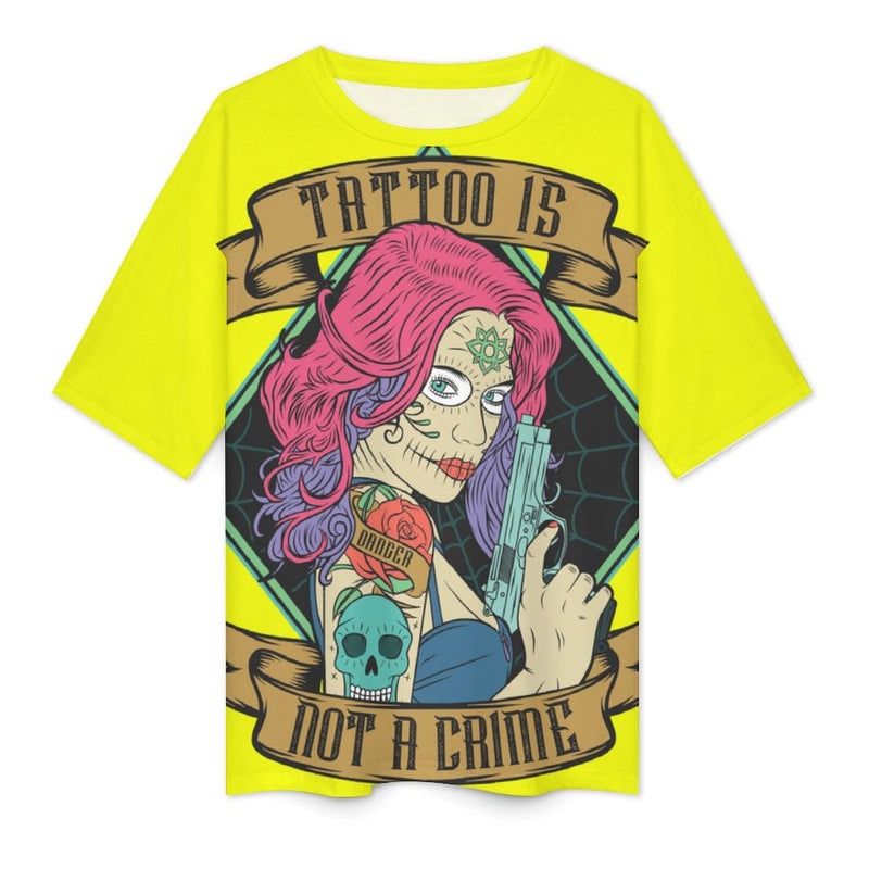 Women's Tattoo Doll Acid & Punk Oversized T-shirt