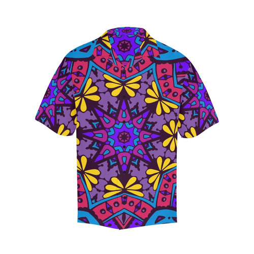 Men's Radiant Mandala Burst Abstract Half Sleeve Shirt