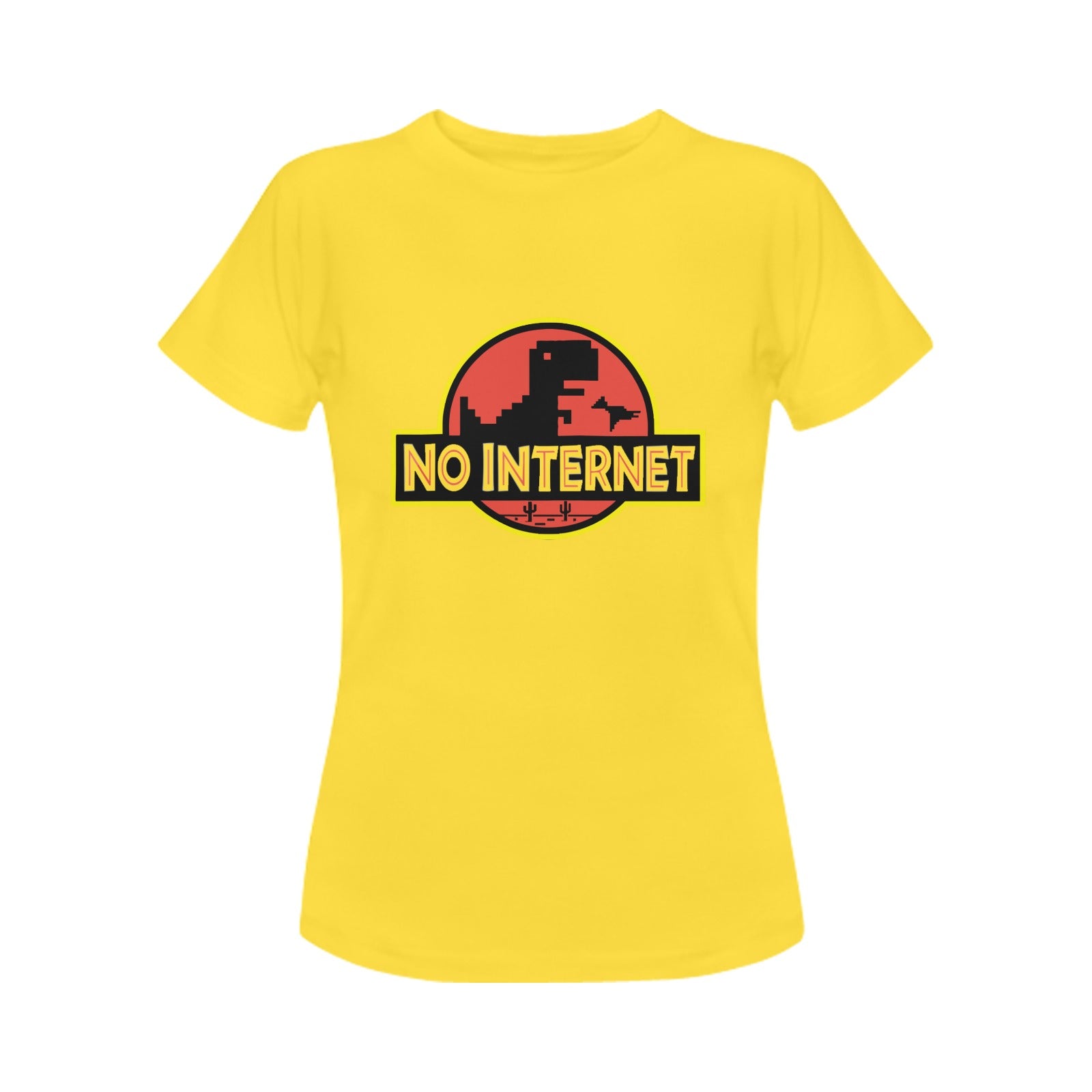Women's No Internet Abstract Classic Fit T-shirt