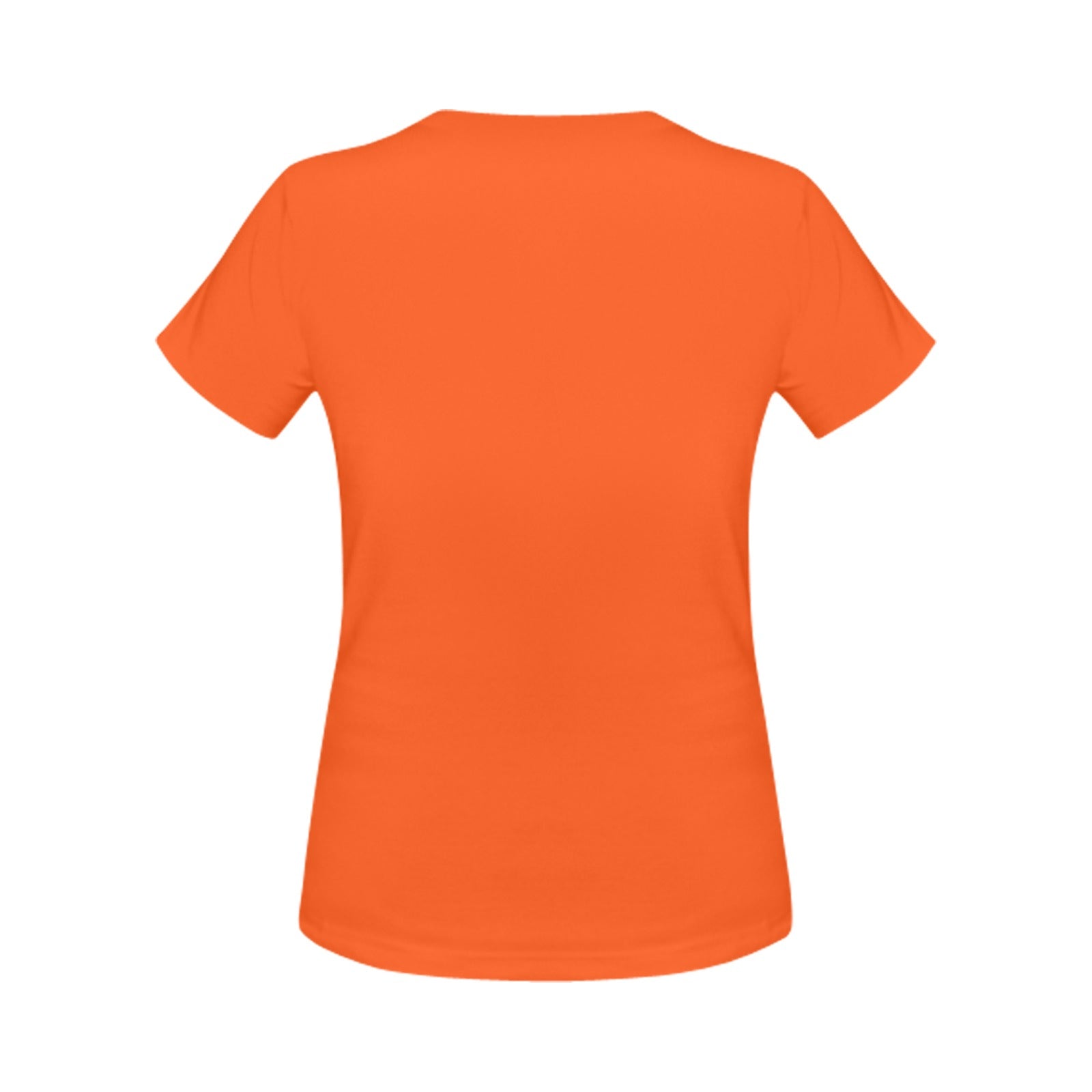 Women's Deep Carrot Orange Solid Classic T-shirt