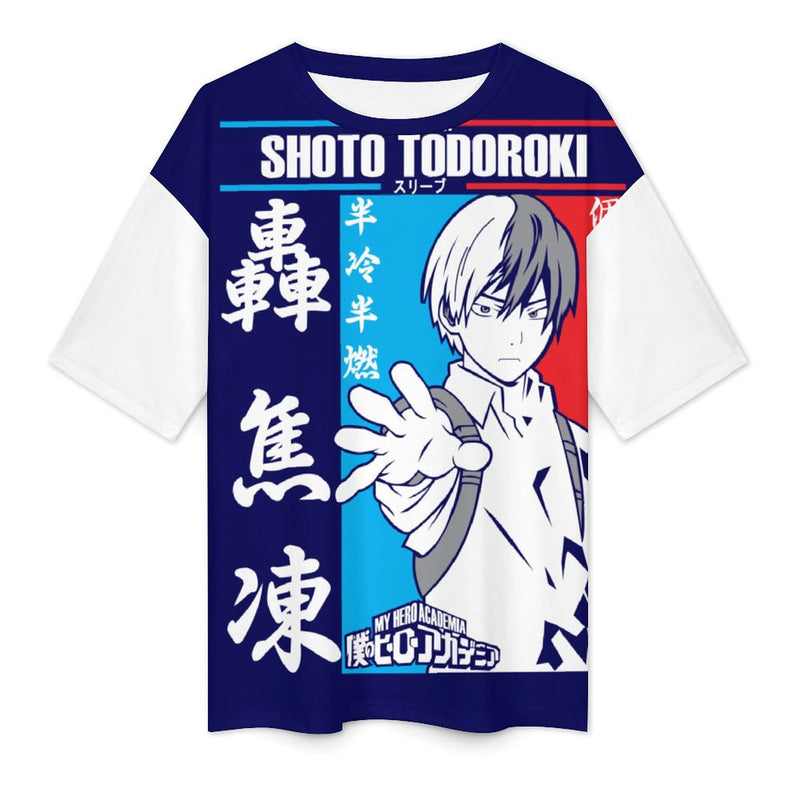 Women's Shoto My Hero Academia Anime Oversized T-shirt