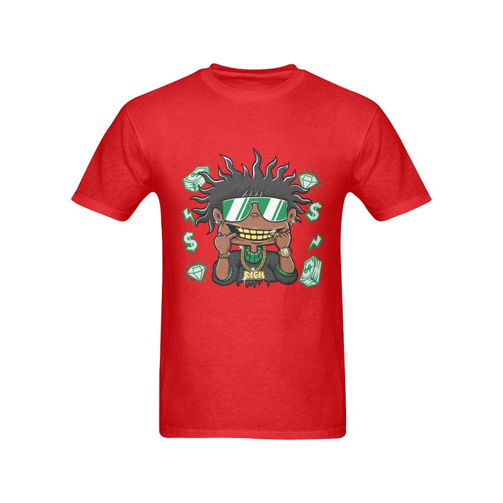 Men's Rich Black Guy Streetwear Classic Fit T-shirt