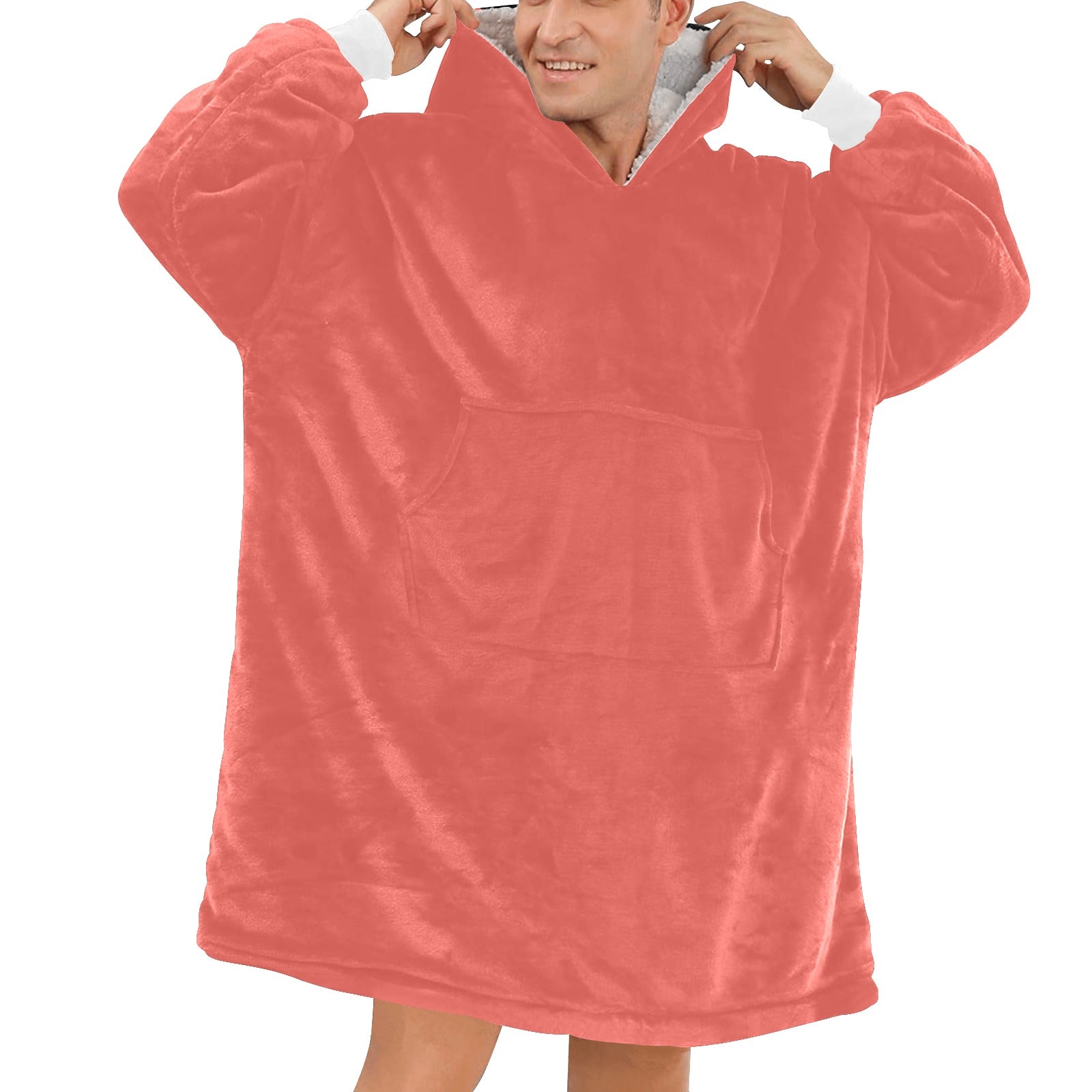Men's Terra Cotta Solid Blanket Hoodie