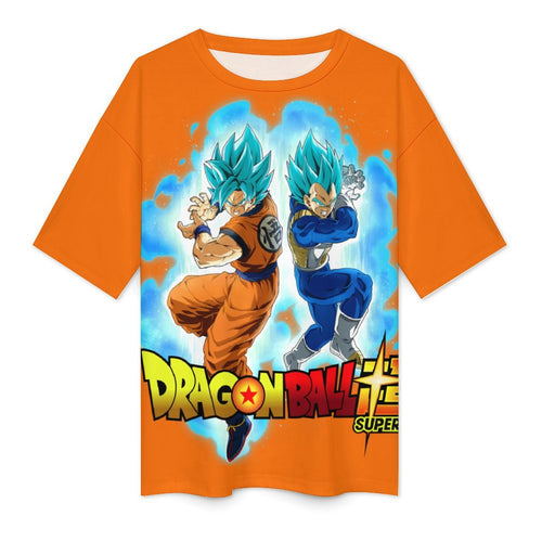 Women's Goku X Vegeta Dragon Ball Super Anime Oversized T-shirt