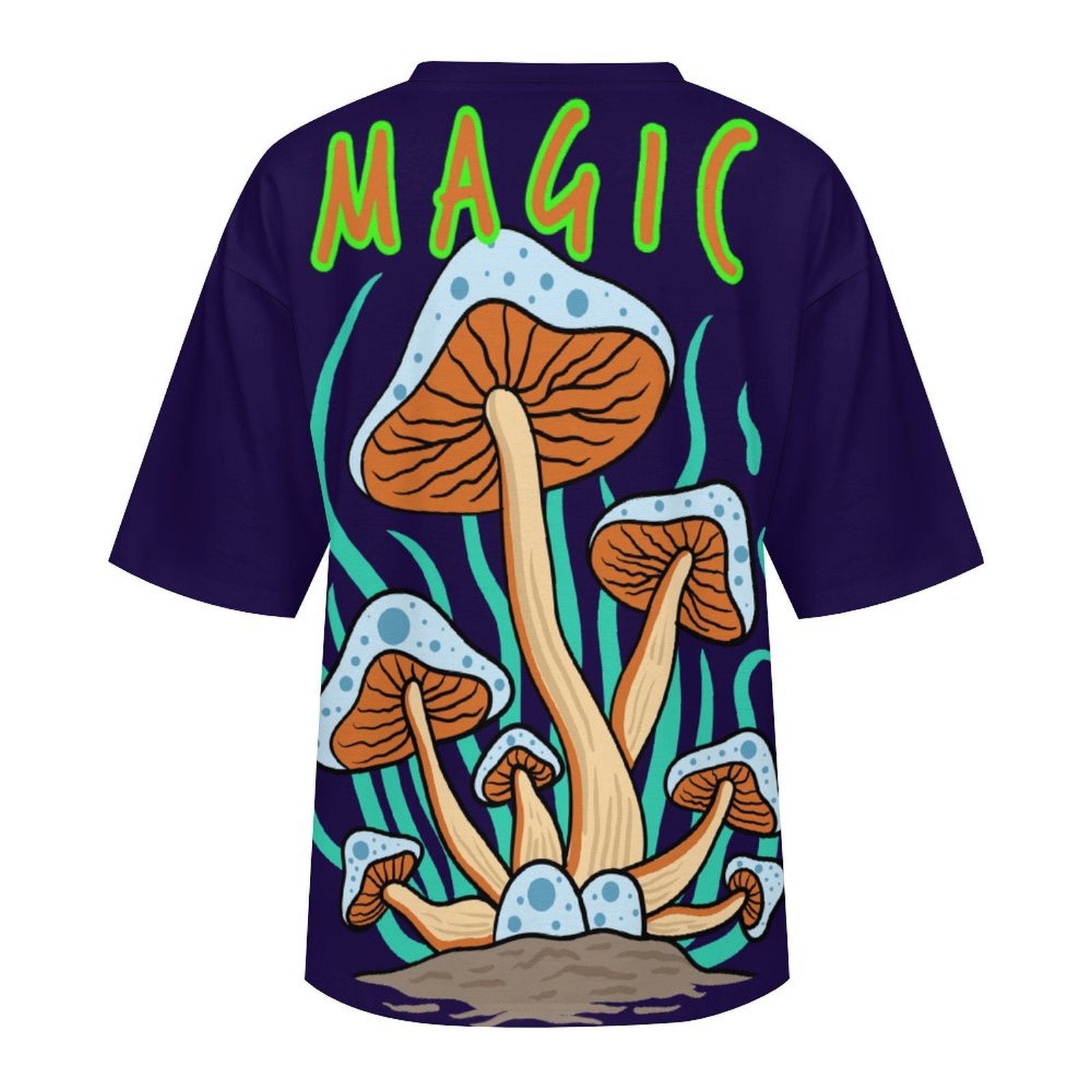 Men's Psychedelic Magic Mushrooms Acid & Punk Oversized T-shirt