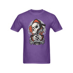 Men's Drip Skull Streetwear Classic Fit T-shirt