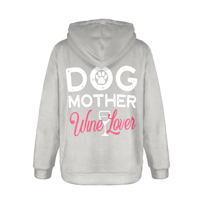 Women's Dog Mother Abstract Flannel Hoodie