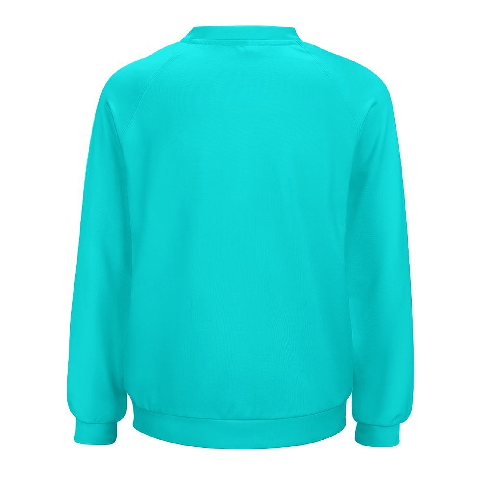 Women's Bright Turquoise Solid Sweatshirt