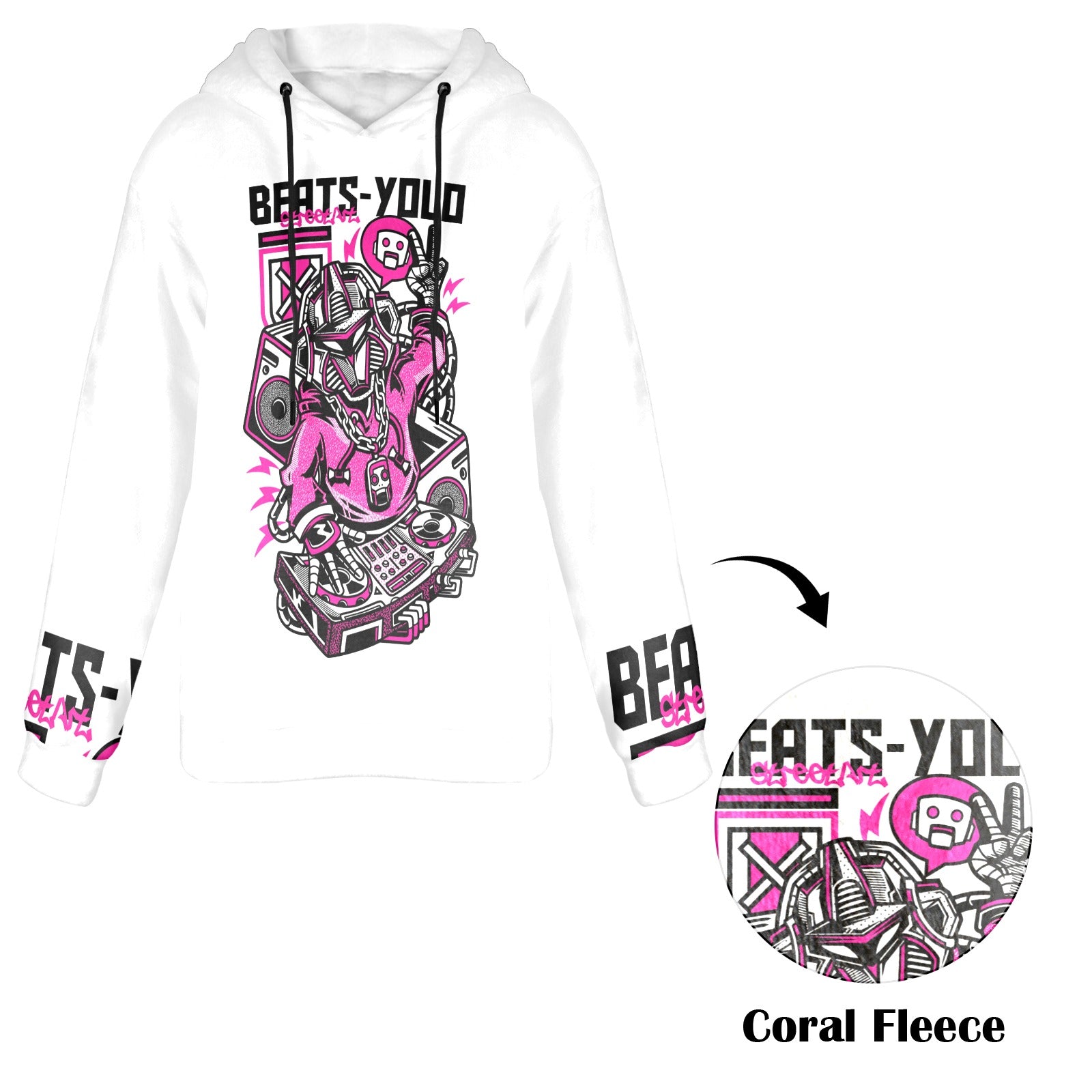 Women's BEATS-YOLO Streetwear Flannel Hoodie