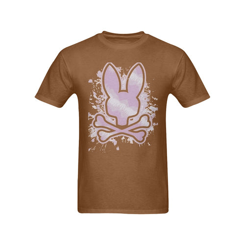 Men's Spray Skull Bunny Streetwear Classic Fit T-shirt