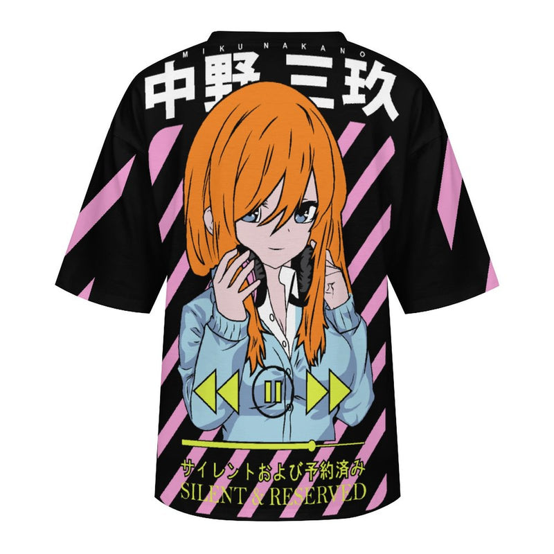 Women's Music Lover Anime Oversized T-shirt