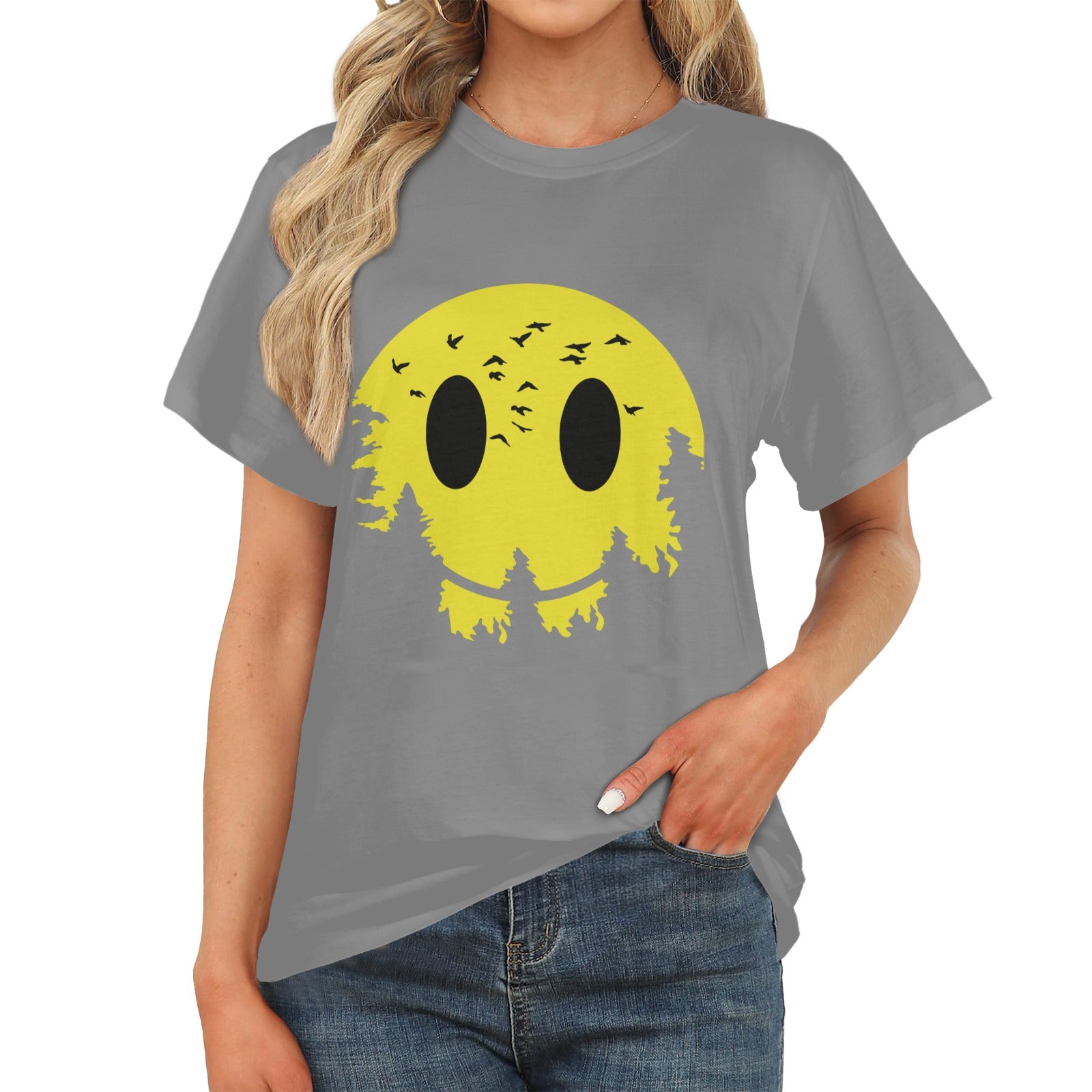 Women's Night Smile Acid & Punk Classic Fit T-shirt