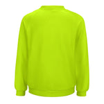 Women's Fluorescent Yellow Solid Sweatshirt
