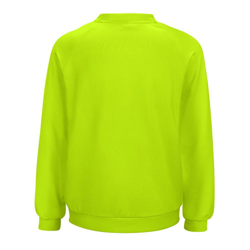 Women's Fluorescent Yellow Solid Sweatshirt