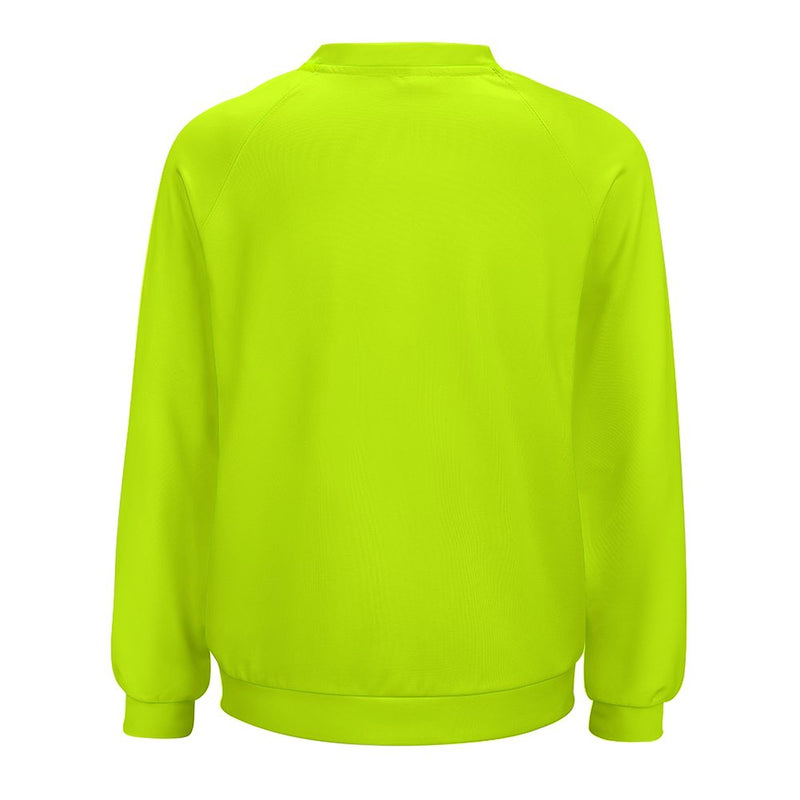 Women's Fluorescent Yellow Solid Sweatshirt