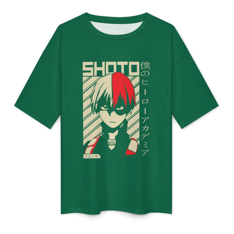 Men's Shoto My Hero Academia Anime Oversized T-shirt