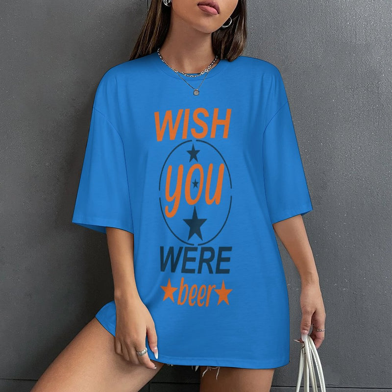 Design Drop-Shoulder Mid-Sleeve T-Shirt - New