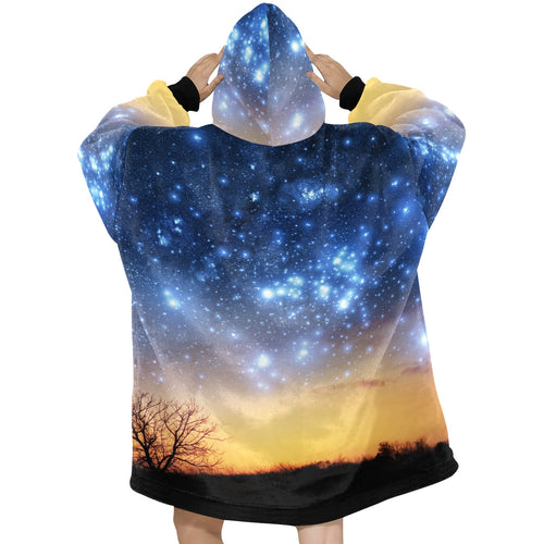 Men's Starry Nebula Abstract Blanket Hoodie