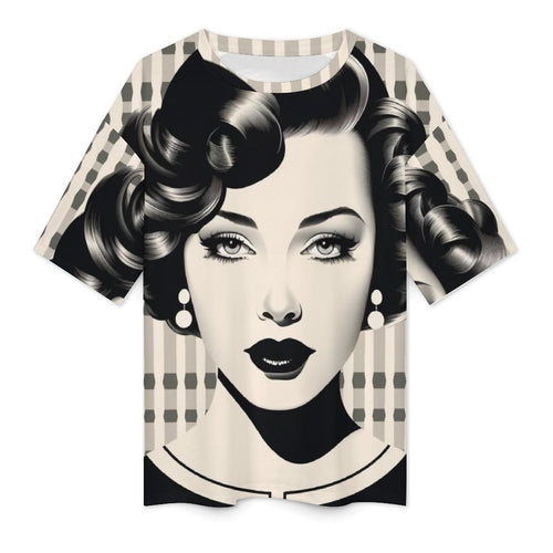 Women's Vintage Abstract Oversized T-shirt