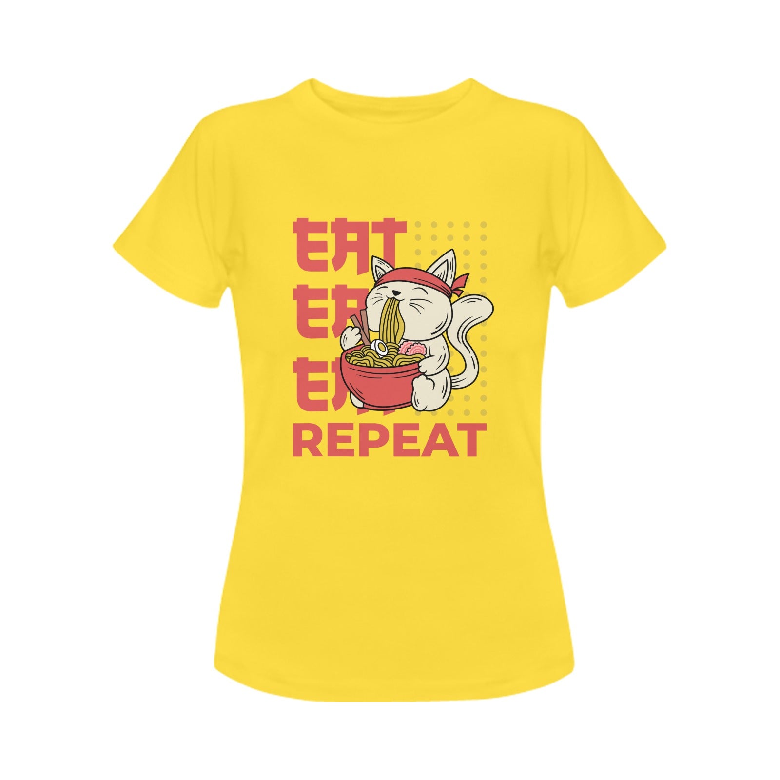Women's Eat Repeat Abstract Classic Fit T-shirt