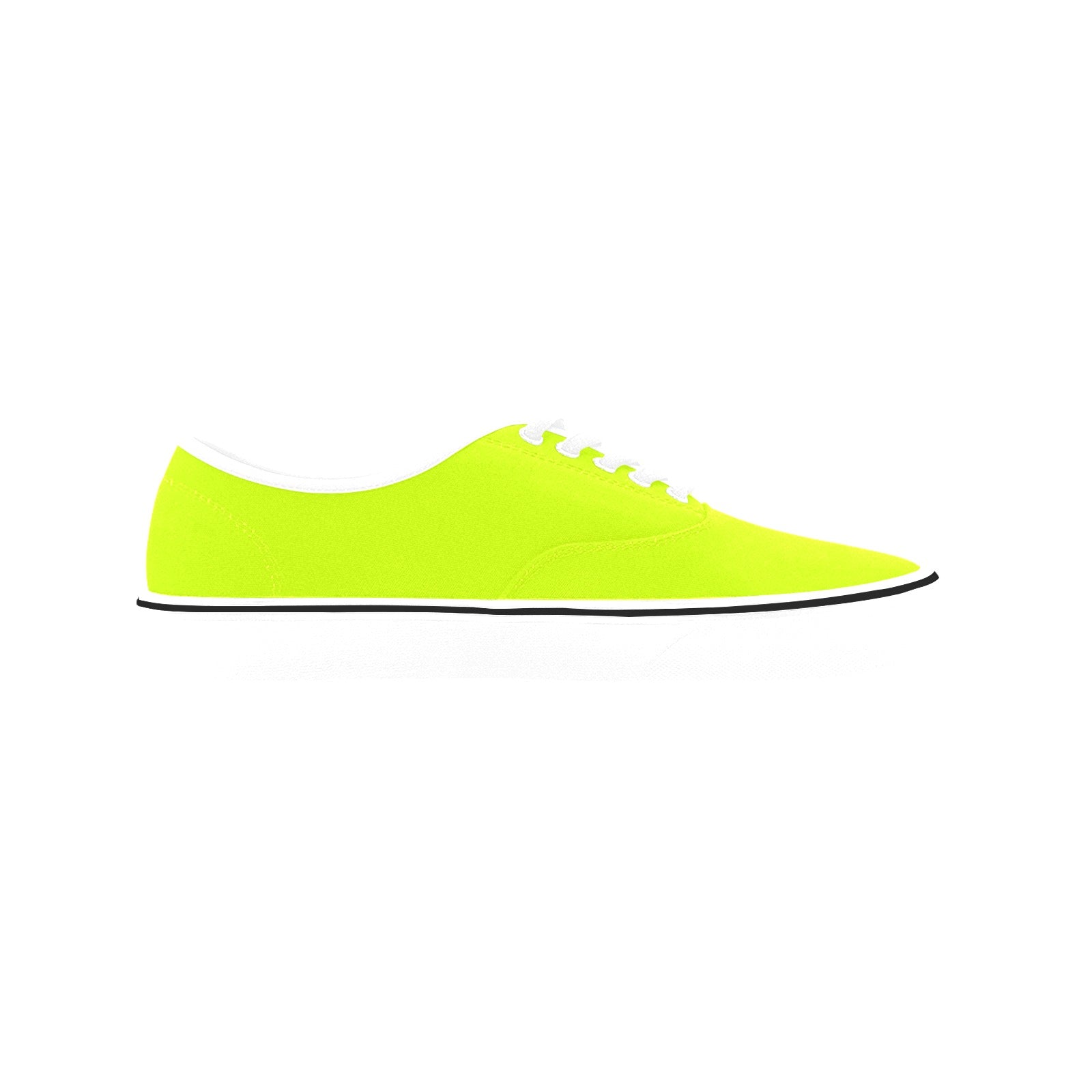 Men's Fluorescent Yellows Solid Low Top Shoes