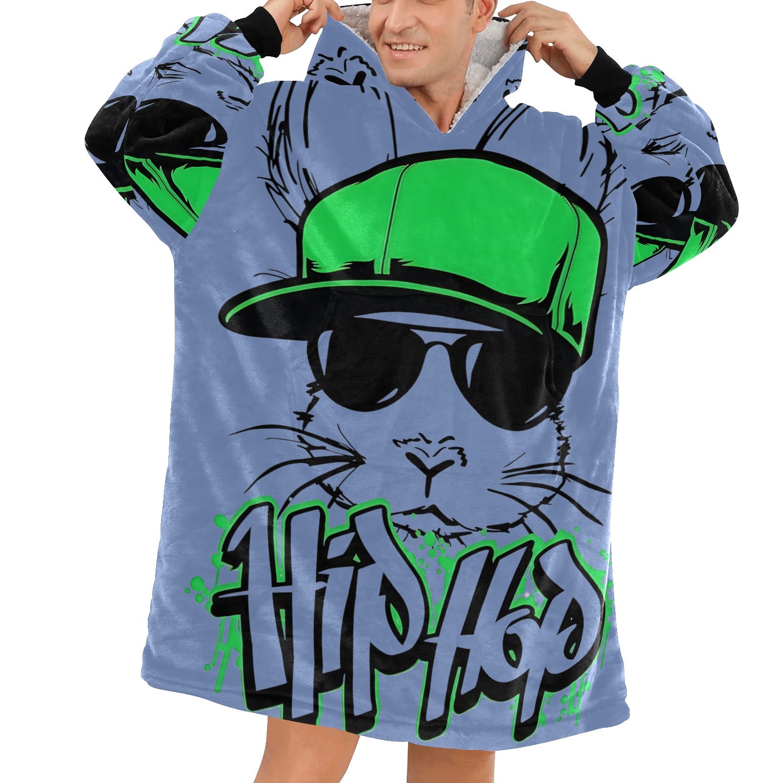 Men's Hip Hop Streetwear Blanket Hoodie