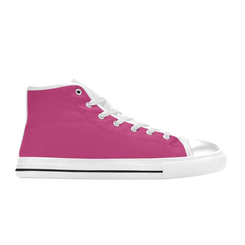 Men's Raspberry Rose Solid High Top Shoes