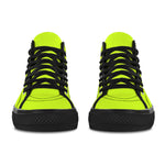 Men's Fluorescent Yellow Solid High Top Shoes