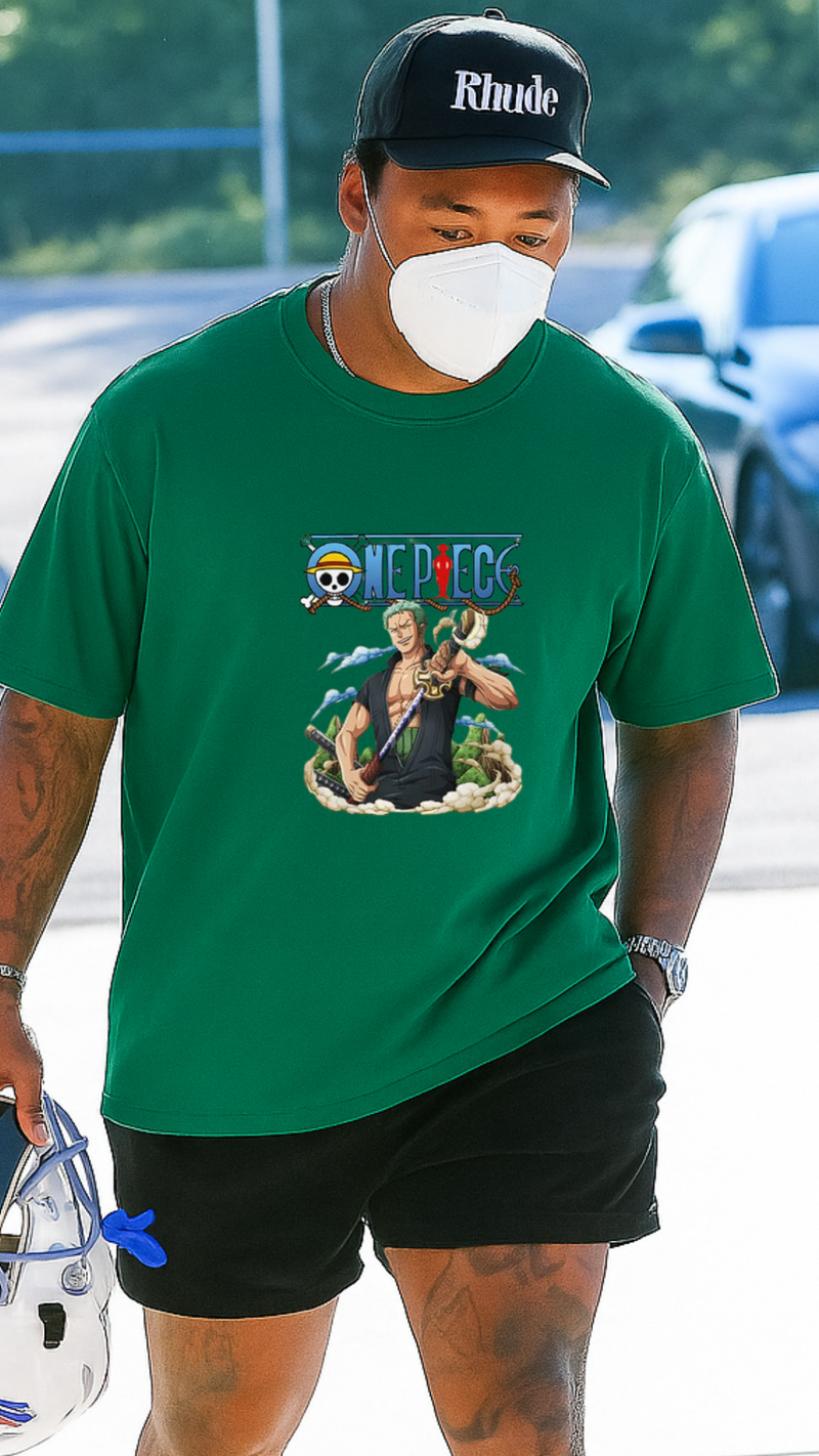 Men's Zoro One Piece Anime Oversized T-shirt