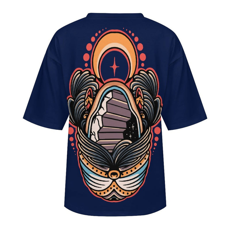 Women's Void Face Acid & Punk Oversized T-shirt