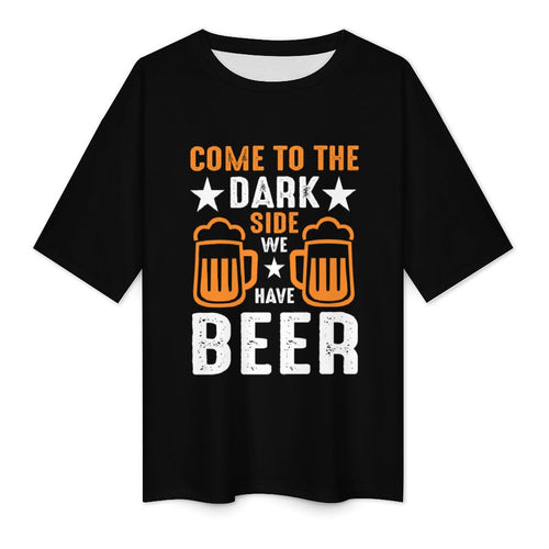 Men's Come to the dark side Typography Oversized T-shirt