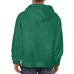Men's Bottle Green Solid Flannel Hoodie