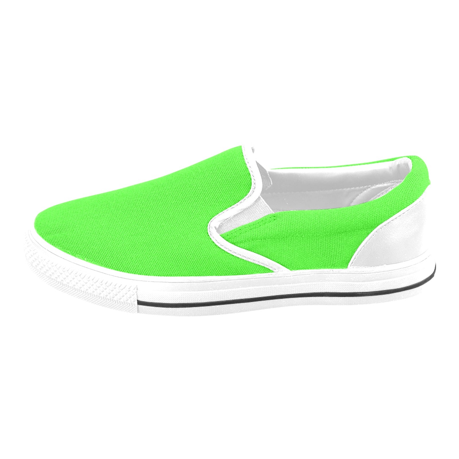 Men's Neon Green Solid Slip-on Shoes