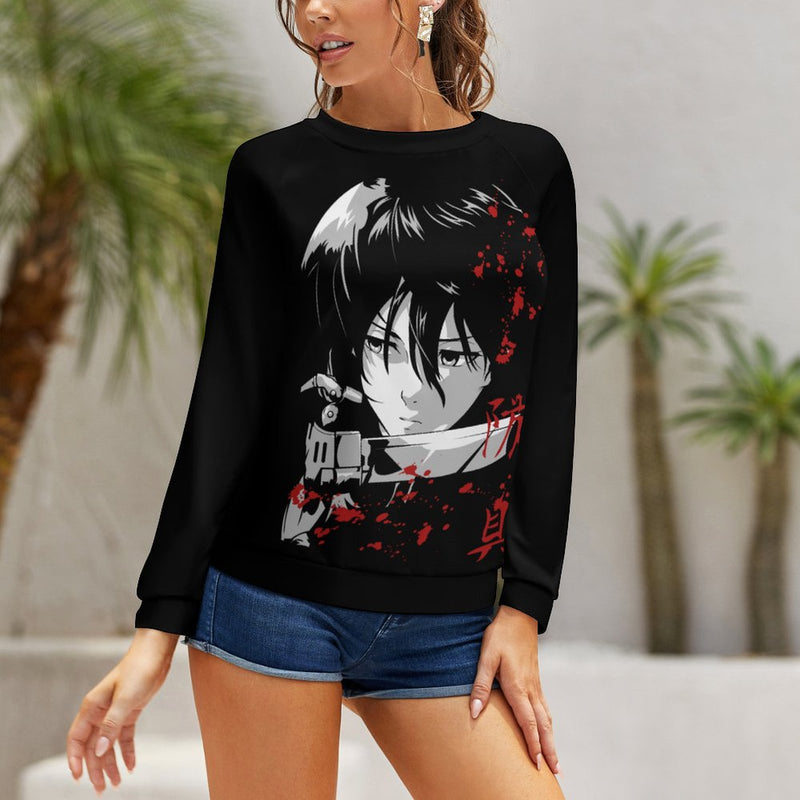 Women's Mikasa Attack on Titan Anime Sweatshirt