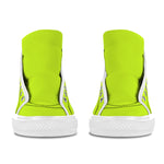 Men's Fluorescent Yellow Solid High Top Shoes