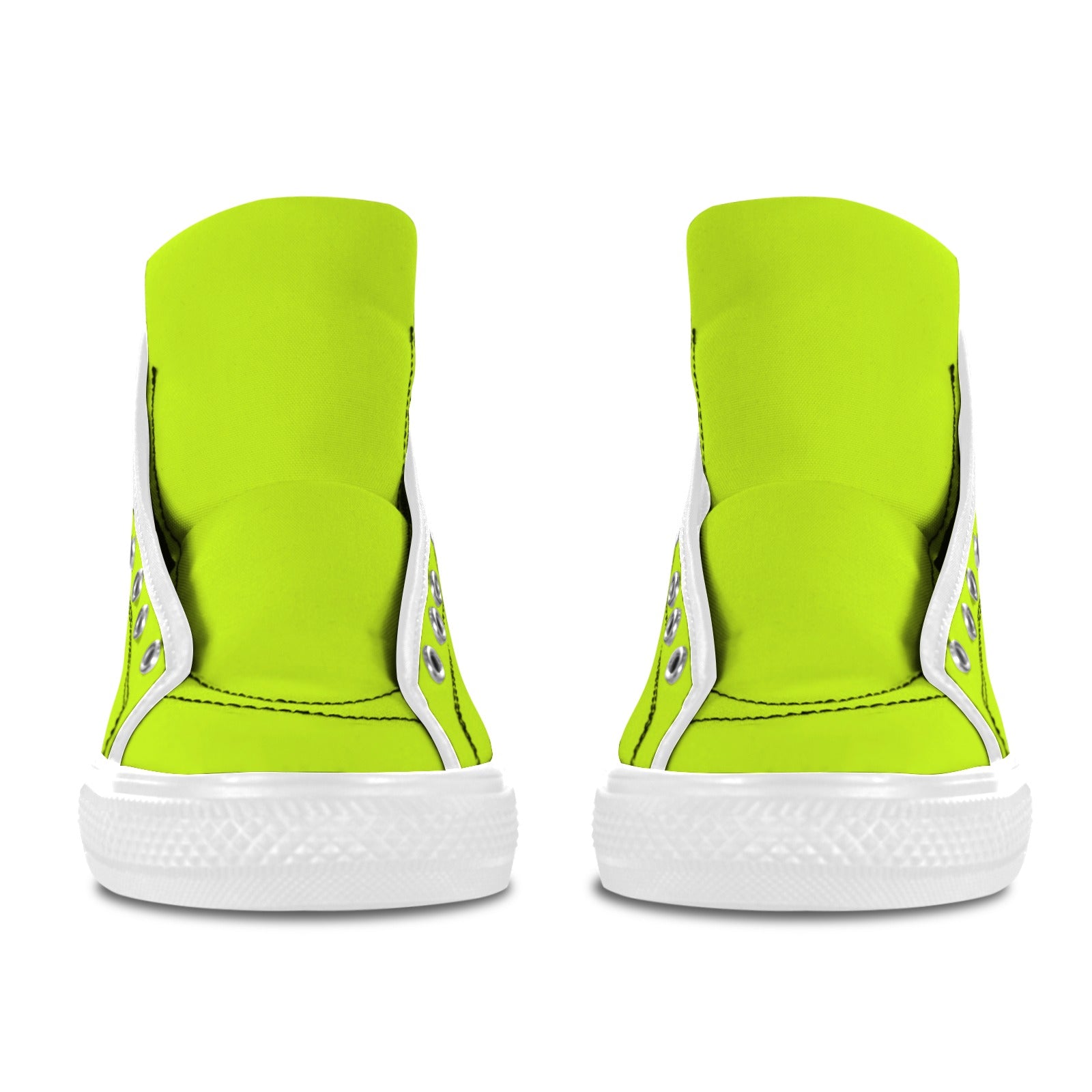 Men's Fluorescent Yellow Solid High Top Shoes
