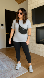 Women's Silver Solid Classic T-shirt