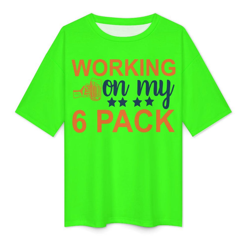 Women's 6 Pack Typography Oversized T-shirt