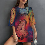 Women's Psychedelic Time Trip Acid & Punk Oversized T-shirt