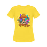 Women's Happy Mushroom Acid & Punk Classic Fit T-shirt