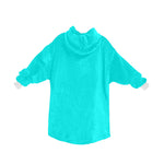 Women's Bright Turquoise Solid Blanket Hoodie