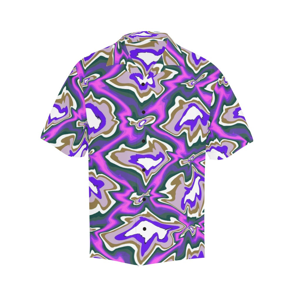 Men's Cosmic Swirl Abstract Half Sleeve Shirt