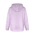 Ananya light lavender Women's Flannel Hoodie (Model H63)
